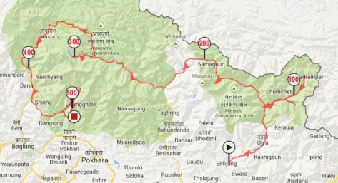 Trace GPS Manaslu - Annapurna
